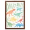 12" x 16" Dino-Mite Framed Wall Art, Contemporary Home Décor for Baby or Child's Room, Glass Facing and Hanging Hardware Included